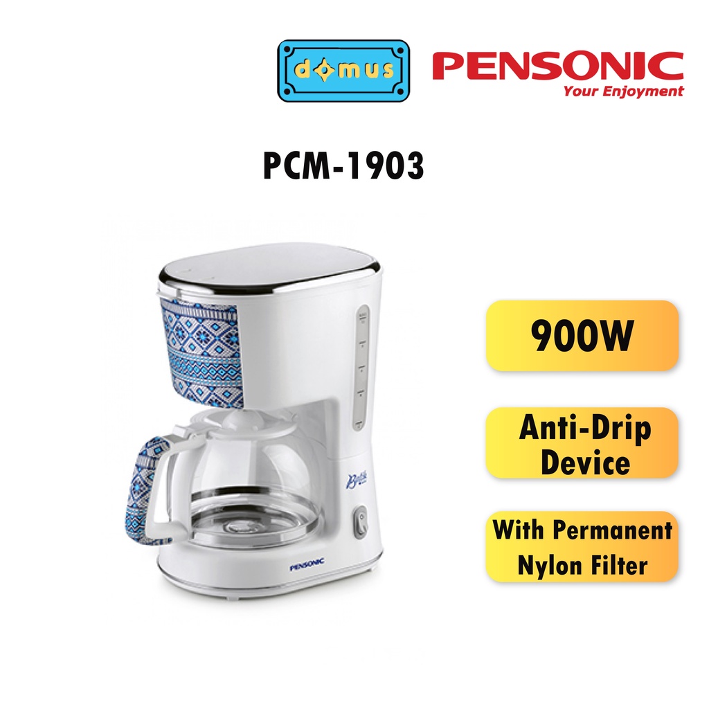 Pensonic Coffee Maker Batik Series (1.25L) PCM1903 Shopee Malaysia