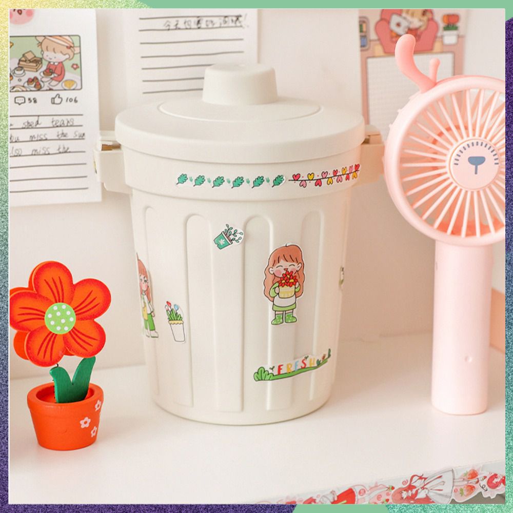 Table Top Trash Bin Mini Dormitory Student Waste Bin Personal Bed Cute