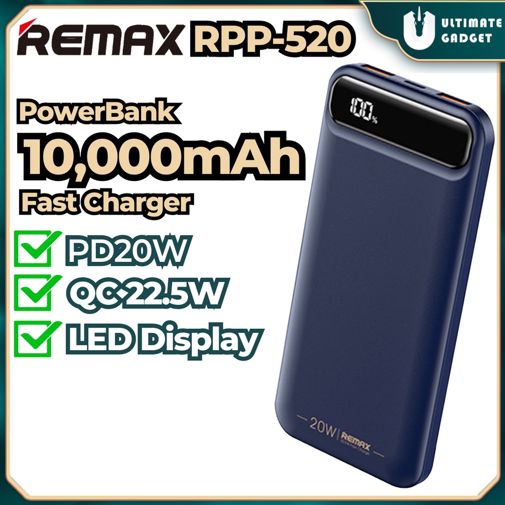 Remax PowerBank Fast Charge PD+QC Quick Charge Two Way Super Fast ...