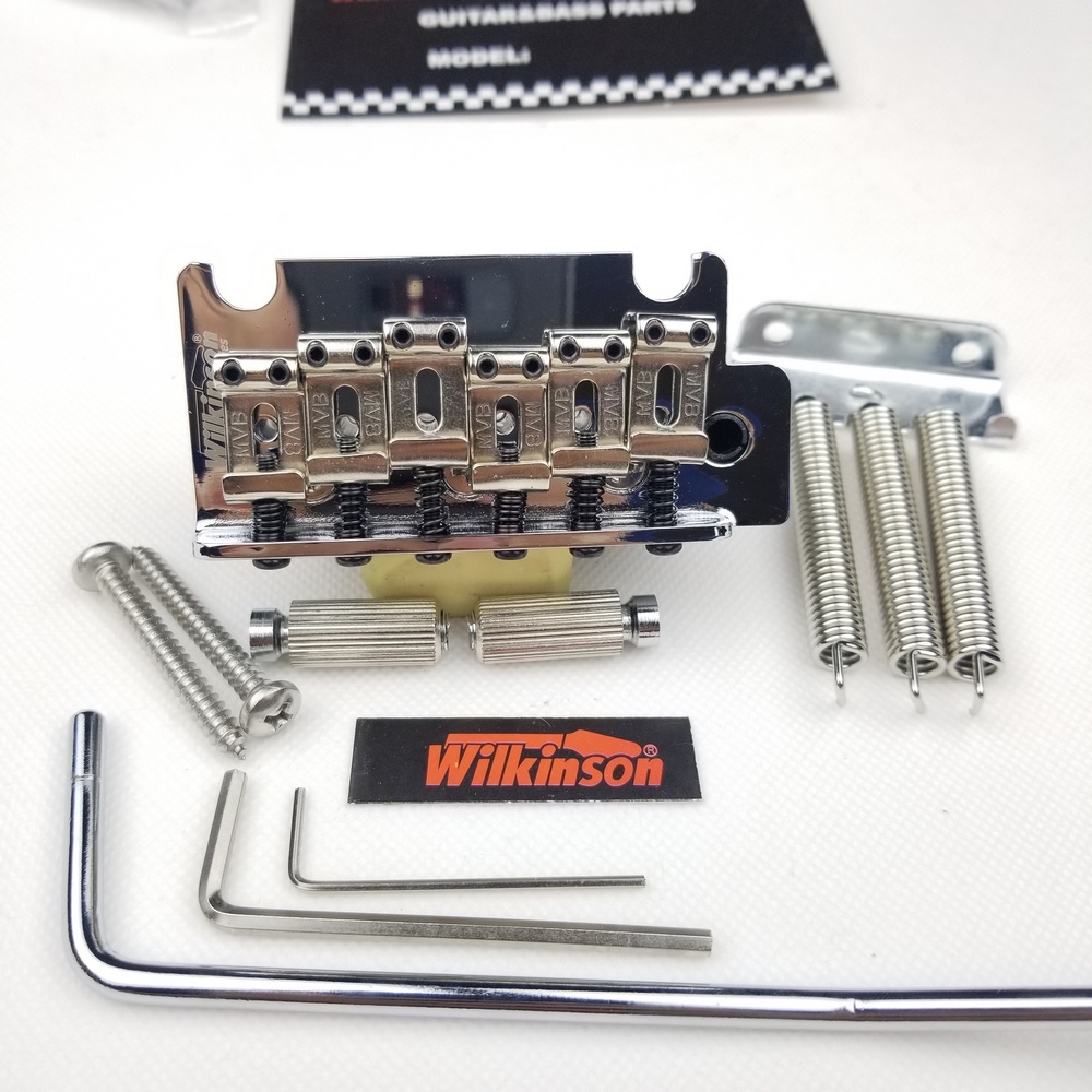 Wilkinson WOV05 Tremolo System Bridge 2 Post Point Chrome Silver Double ...
