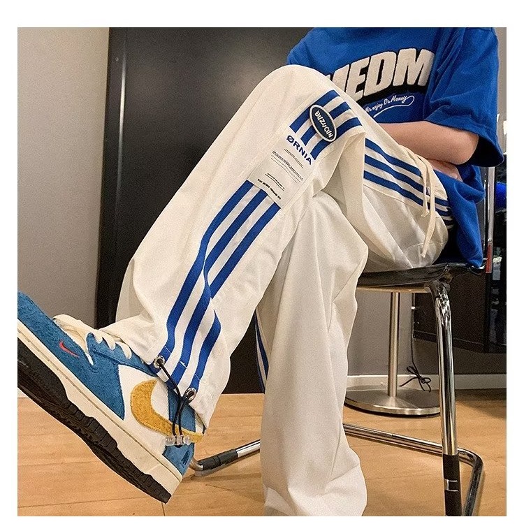 Ice Silk Pants Men Summer Loose Straight Casual Street Wear Trendy ...
