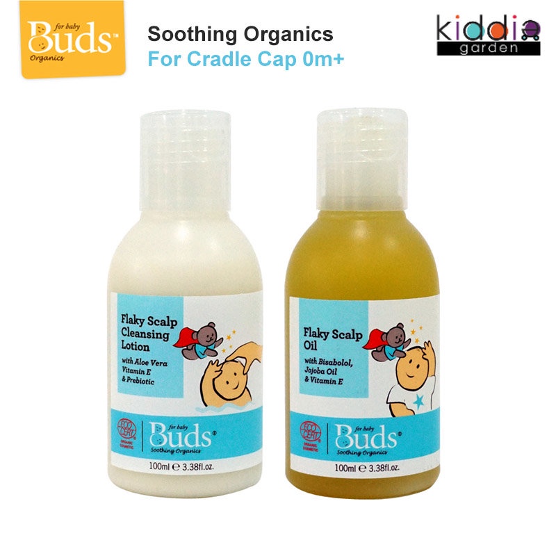 Buds Soothing Organics Flaky Scalp Oil / Cleansing Lotion /Cradle Cap