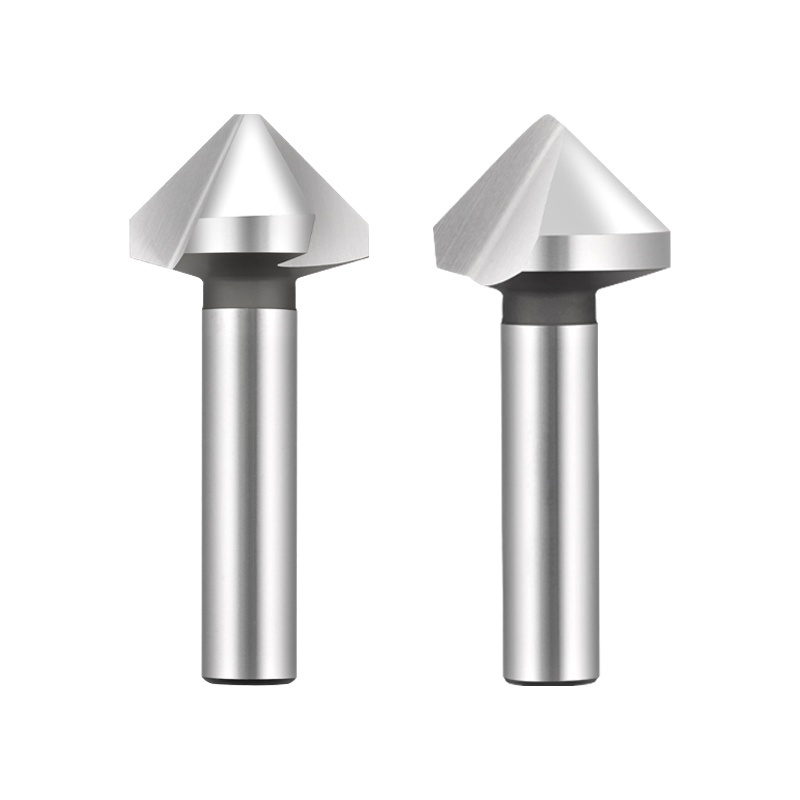 3 Flute 90 Degree HSS Chamfer Chamfering Cutter End Mill Tool ...