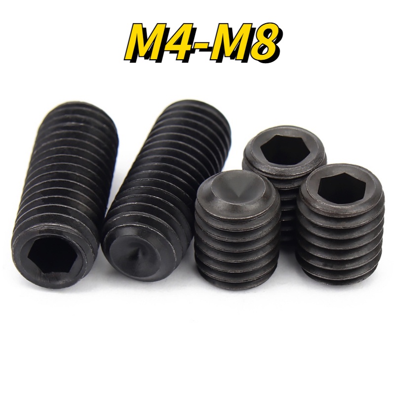 [xny] M4 M5 M6 Black Male Threaded Screws Grade 12.9 Concave Tightening 