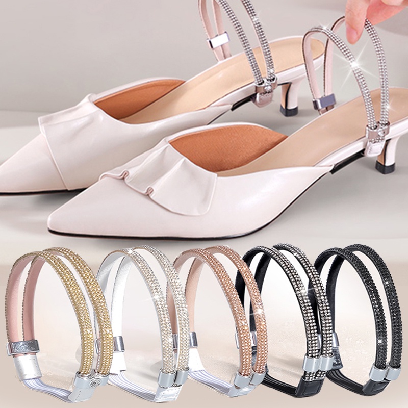 Adjustable High Heels Shoelaces/ Fashion Shiny Rhinestone Detachable ...