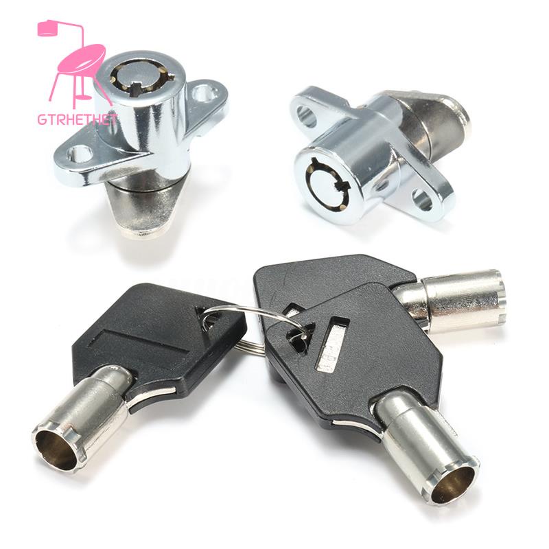 2x Hard Saddlebag Lock 3 Keys Set For Harley Touring Electra Glide Road ...