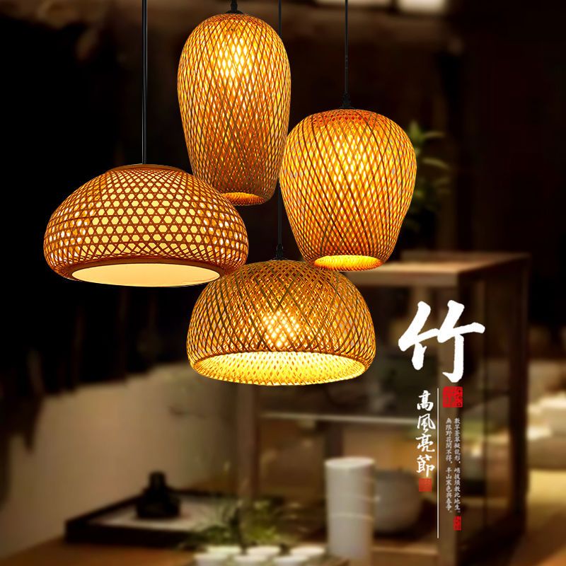 Bamboo Chandelier Retro Pendant Light Japanese Bamboo Lantern
