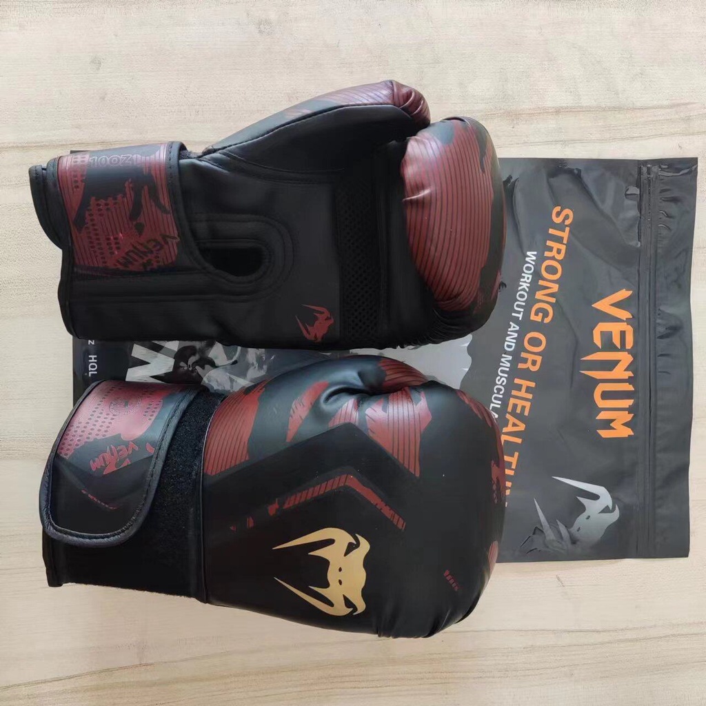 12oz 10oz 14oz VENUM Camouflage Sandbag Boxing Gloves Fight Combat
