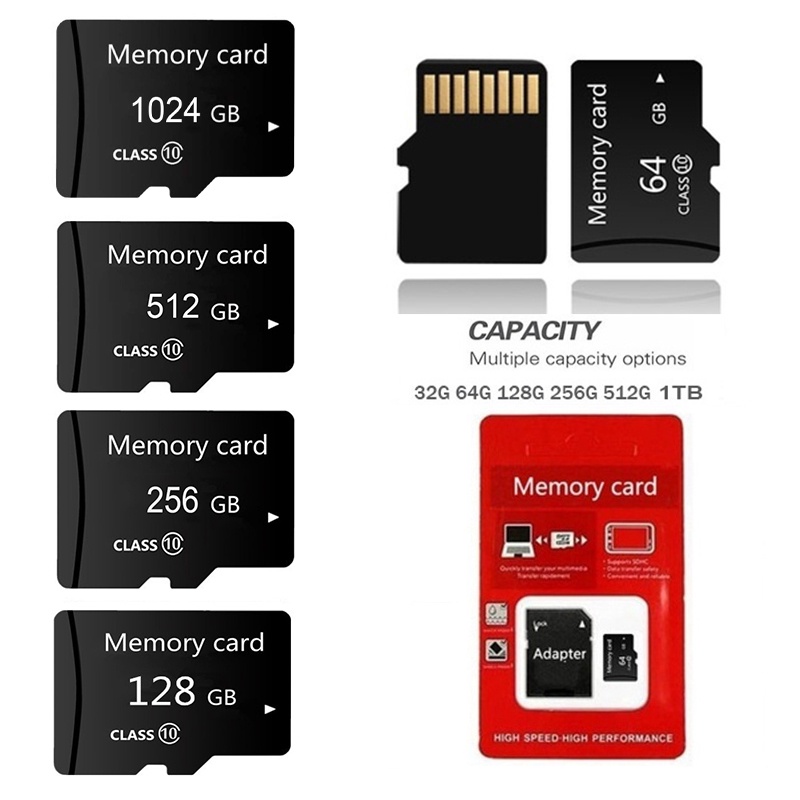 1TB Memory Card 512GB 256GB 128GB TF/SD Card Mini SD Card For Camera