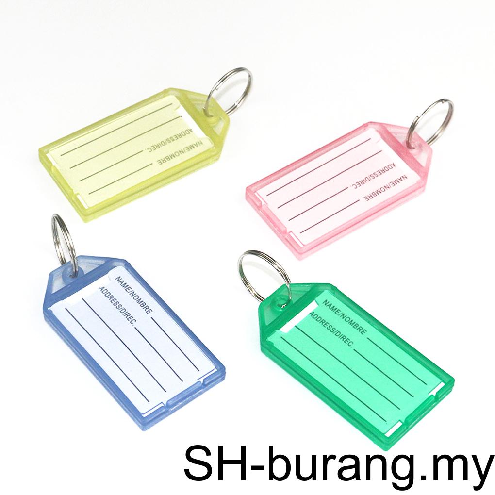 Keychain Name Tag Luggage Card Keyring Portable Key Chain Visible ...