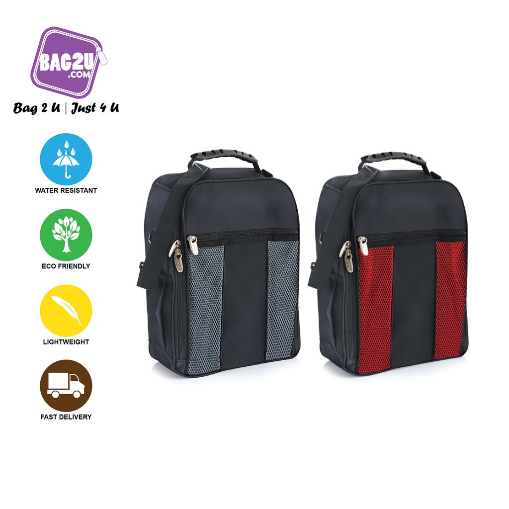 Bag2u【GOLD】Golf Bag Sports Shoe Bag Multi Compartment Unisex Sling Bag