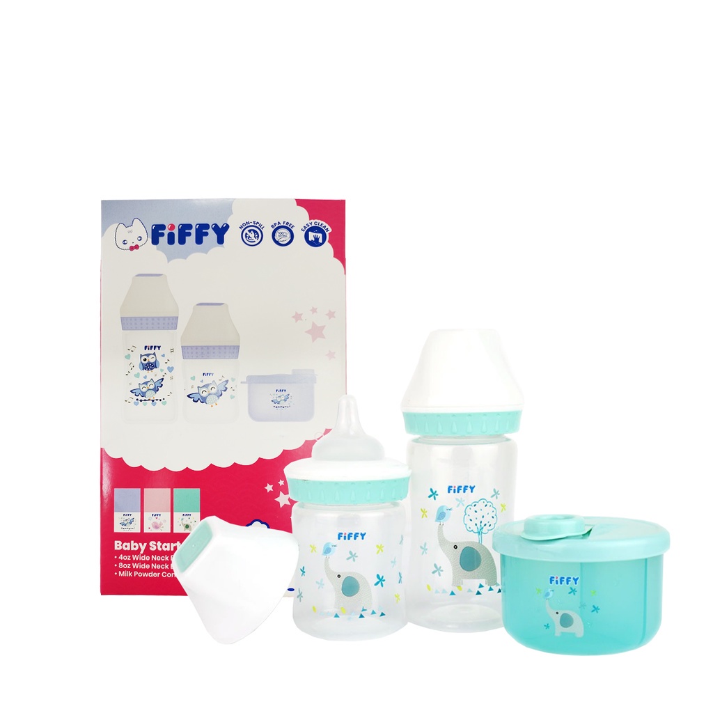 Fiffy Baby Starter Set (4oz + 8oz + Milk Powder Container) Botol Susu ...