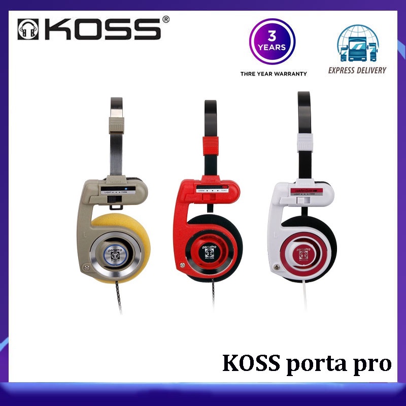 KOSS porta pro Gauss PPP Earphones Black Blue Subwoofer Headset Wired