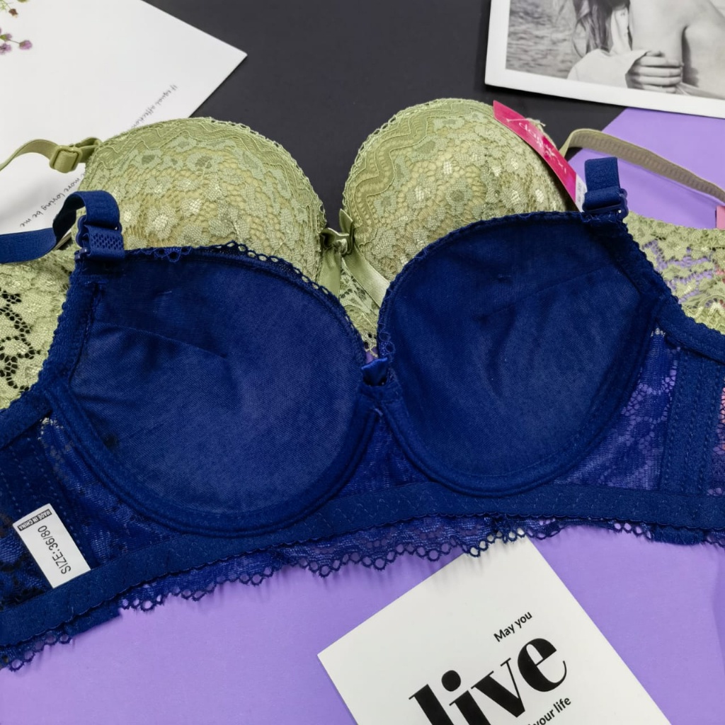 Wired Bra Women Set Floral Lace Bra 34-38 Bra Cup A Bra Set With ...