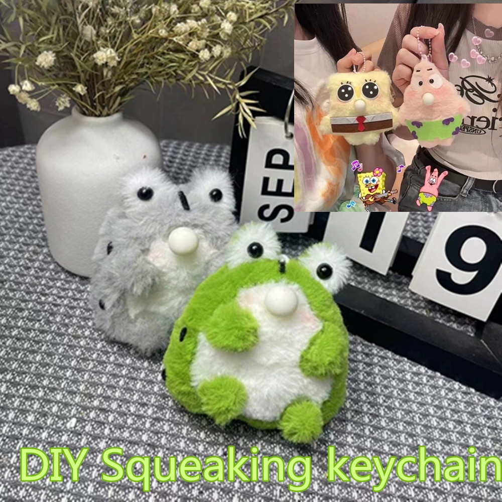 Diy Squeaking Frog Spongebob Patrick Star Spit Bubbles Bag Pendant With 