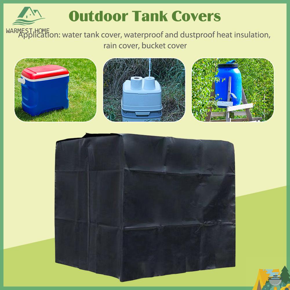 {Warm} 1000L IBC Ton Water Tank Protective Cover 210D Oxford Cloth Outdoor Water Tank Cover Heat