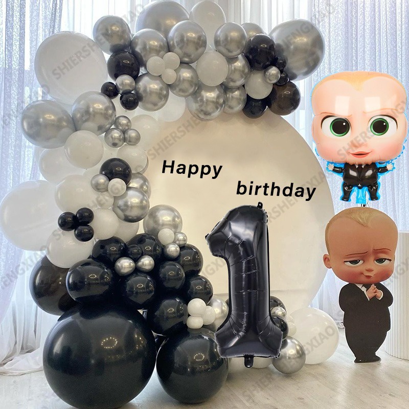 81pcs Baby Boss Theme Birthday Party Balloon Set Creative Garland Arch ...