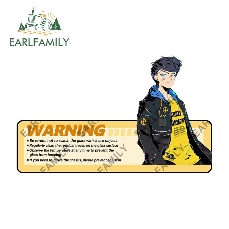 EARLFAMILY 13cm x 7.9cm Warning Josuke Car Sticker Attractive Occlusion ...
