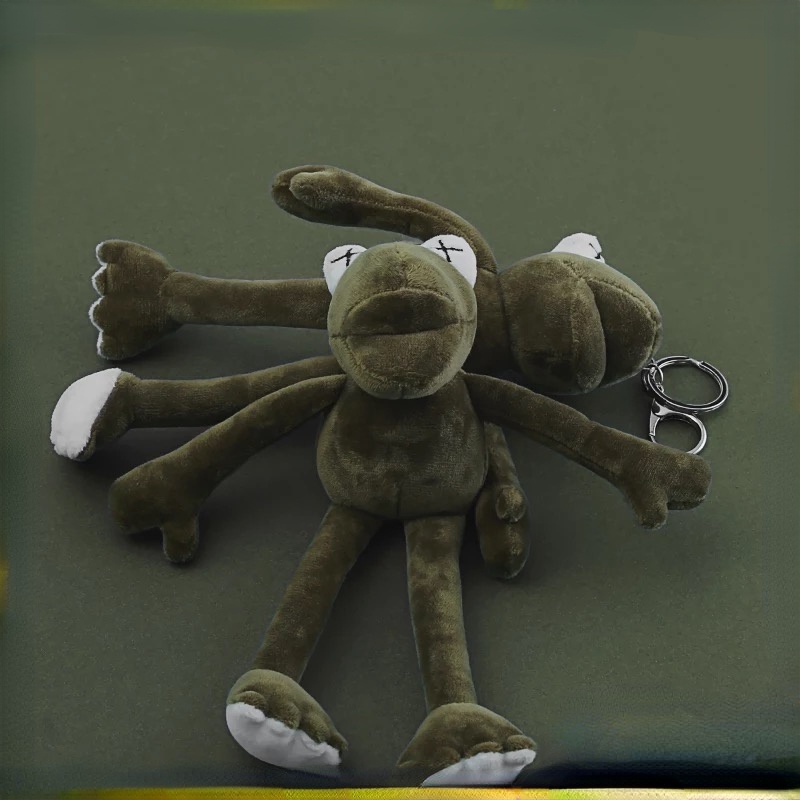 Long Leg Frog Denim Keychain Pendant Couple's Cute Plush Toy Bag ...