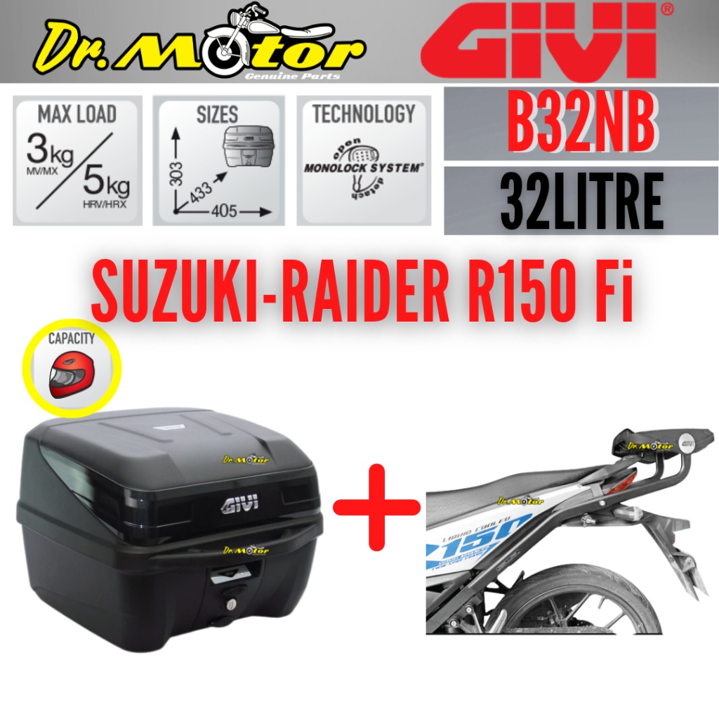 SUZUKI RAIDER R150 Fi 150R GIVI HRV HEAVY DUTY MONORACK MONO RACK J ...