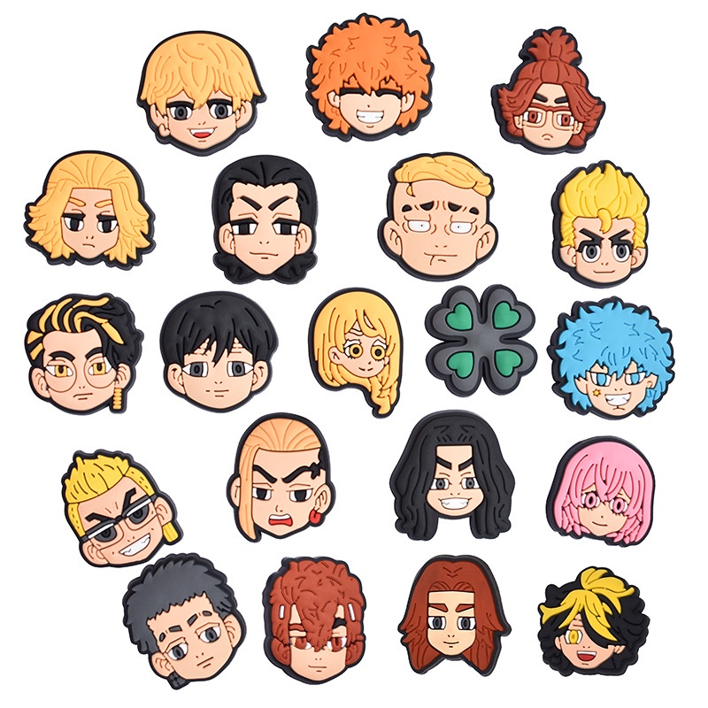 Cartoon Clover Jibbitz for Crocs Anime Character Jibbits Charm Tokyo