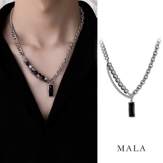 Hip Hop Titanium Steel Black Sapphire Necklace for Men and Women Shopee Malaysia