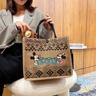 Mickey Mouse Bag Minnie Mouse Bag Donald Duck Korean Handbag Kawaii Cartoon  Pattern One Shoulder Messenger Portable Bucket Bag