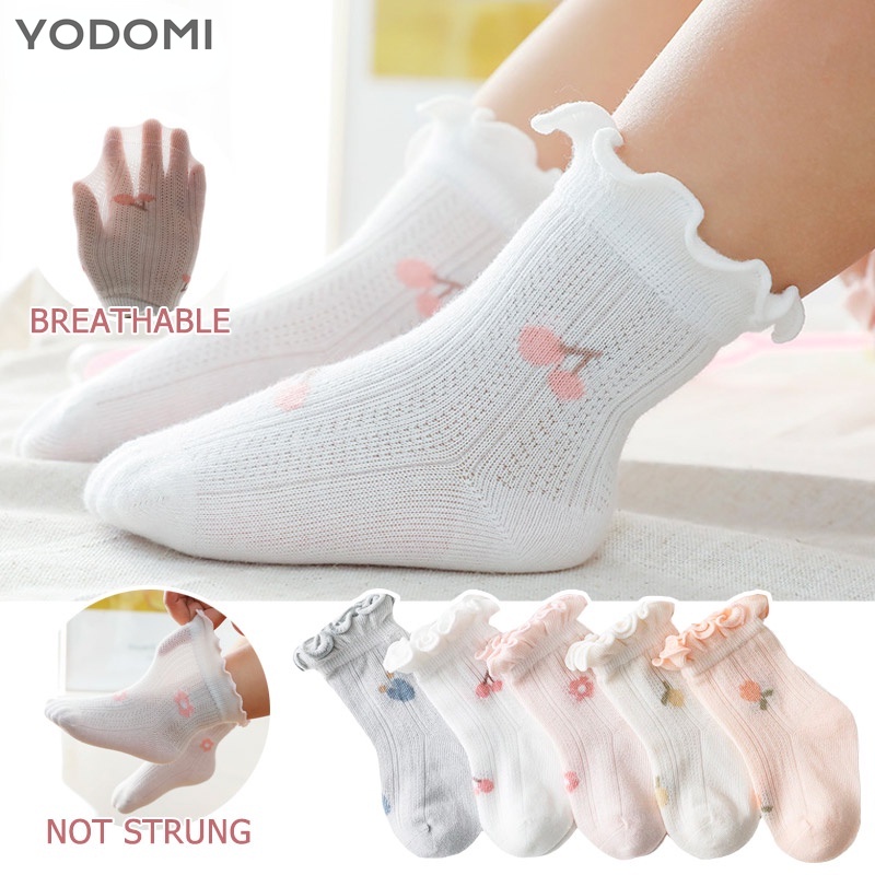 Baby Girls Socks Kids Summer Thin Mesh Cotton Short Socks Children's