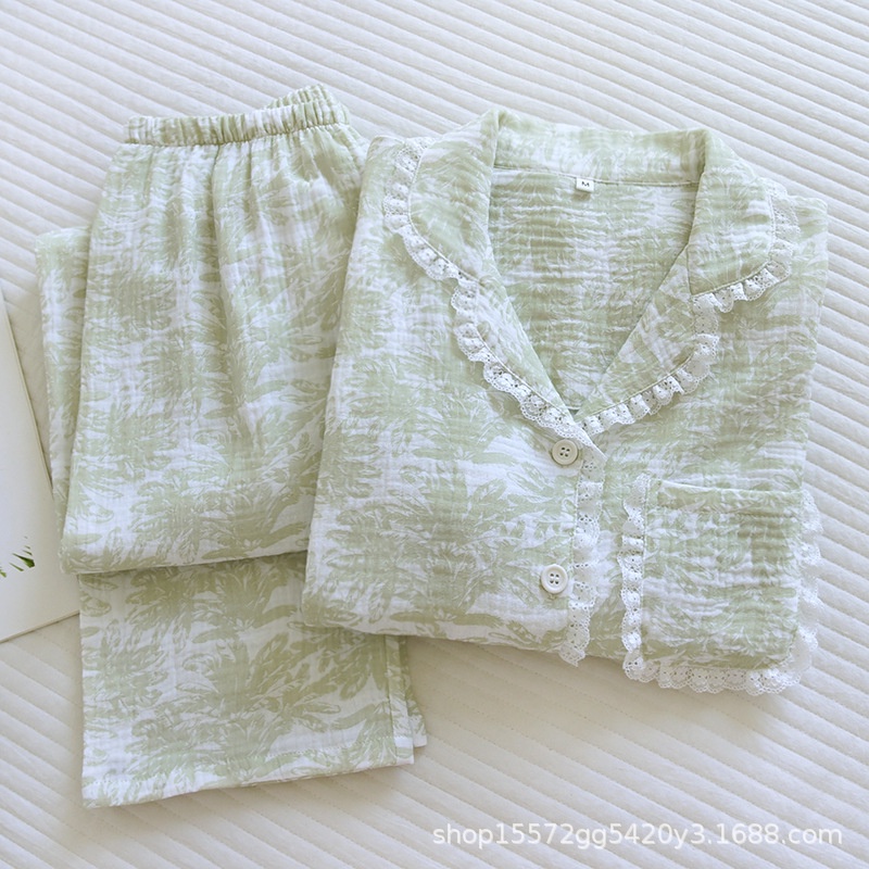 Ready Store] Women 100% Cotton Crepe Long/Short Sleeve Trousers/ Shorts ...