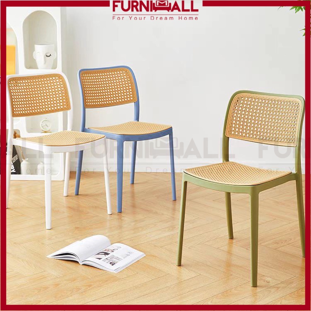 FURNIMALL Rattan PP Chair Kerusi Rotan PP Minimalist Outdoor Chair ...