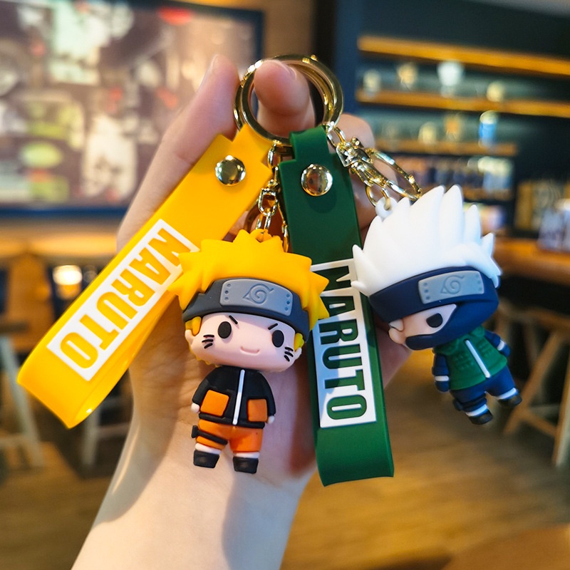 Keychain Naruto Q Version Anime Naruto Kakashi Sasuke Skunk Uchiha Doll ...