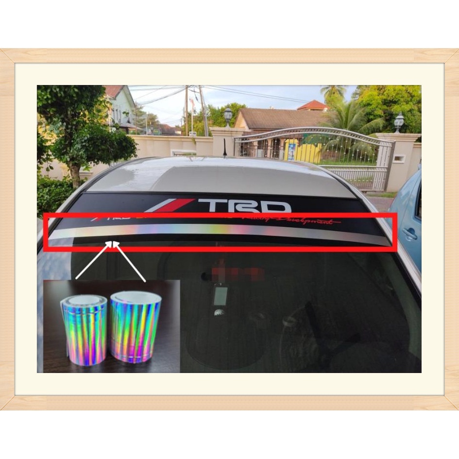 windscreen lining rainbow sticker ( plain ) 4cm x 52 inch | Shopee Malaysia
