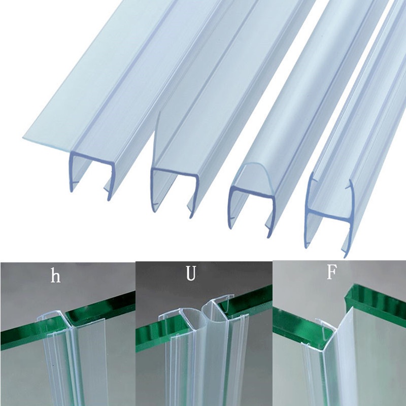 Gluefree Bath shower screen door seal strip 6/8/10/12mm gap sealer PVC