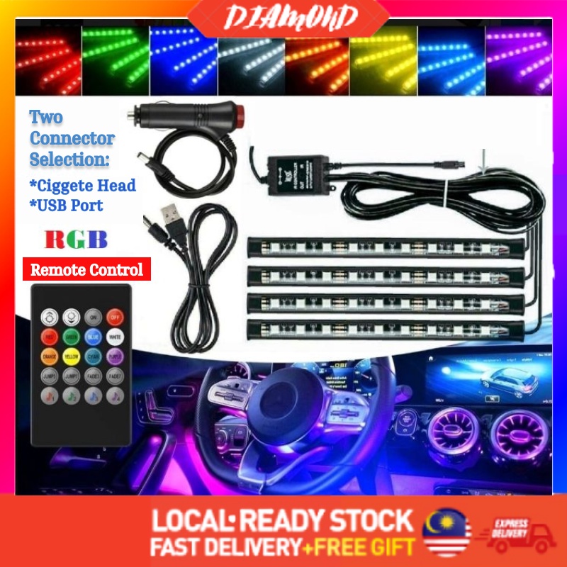 DIAMOND Music Control Car LED Strip 9/12/18led Colorful RGB 5050 Car ...