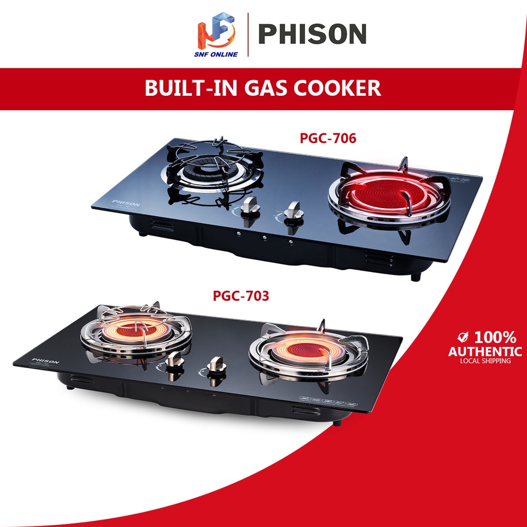Phison Infrared Tempered Glass Gas Cooker PGC 703 PGC 706 Shopee Malaysia