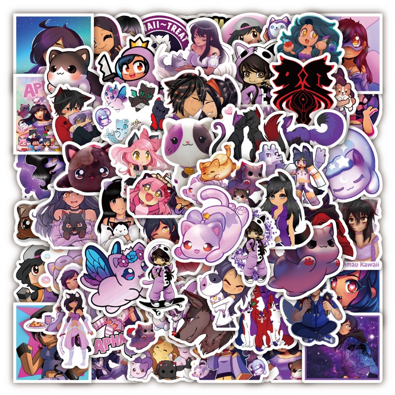 10/50Pcs Anime Aphmau Stickers Funny Game Graffiti Decals for Laptop ...