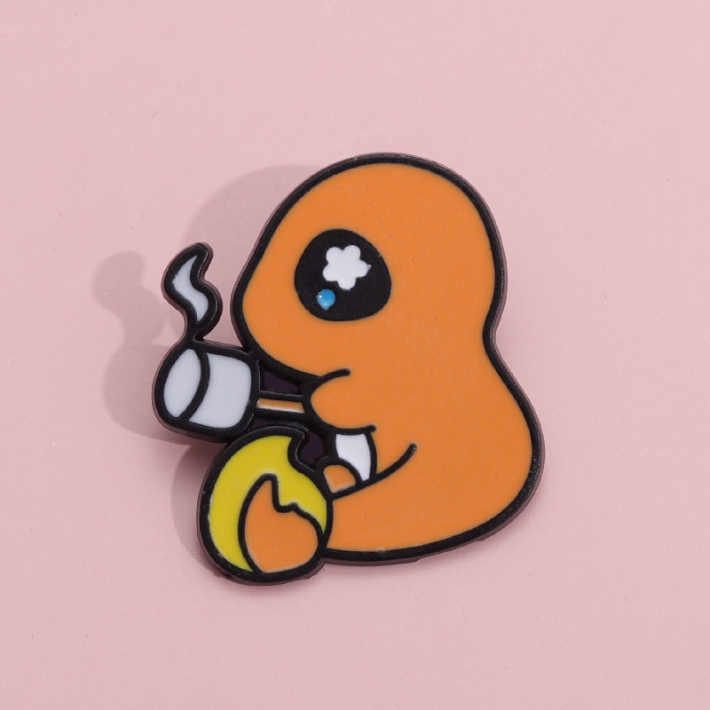 Cute Dinosaur Enamel Pins Cartoon Game Pokemon Brooch Badges Lapel Pin ...