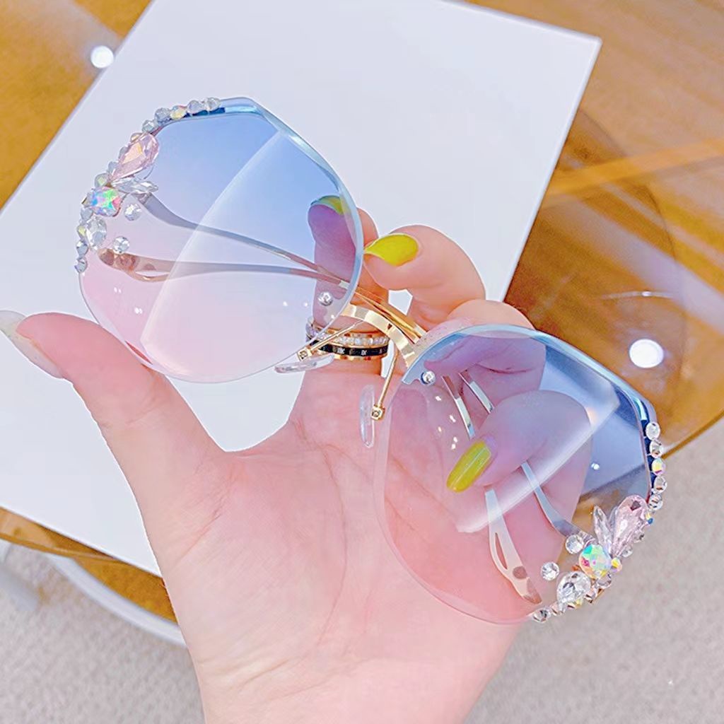 Sunglasses Women 2023 Styles Blush Glasses Women's HighEnd ins Anti