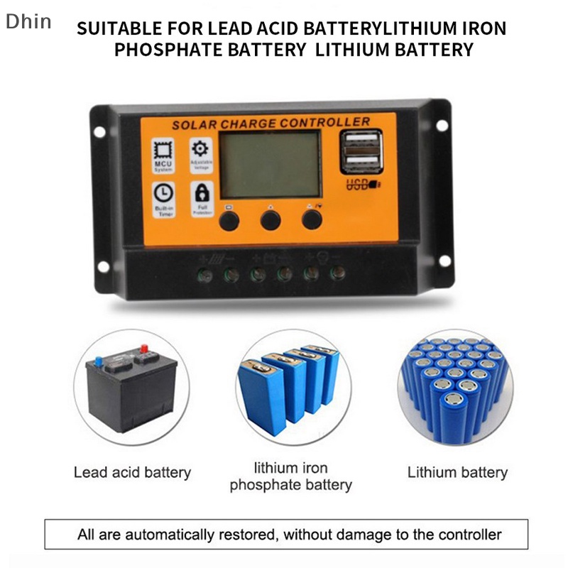 [Dhin] LCD Solar Controller 12V/24V 30A 20A 10A Solar Charge Regulator ...
