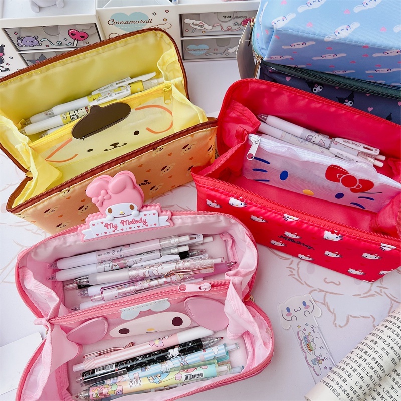 Sanrio LargeCapacity MultiLayer Creative Cute Student Pencil Case