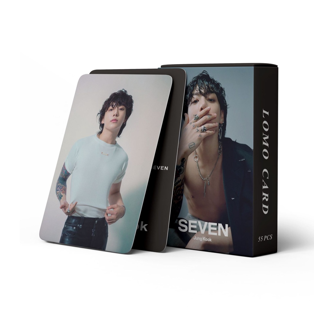 KPOP 55pcs/box BTS JungKook Photocard SEVEN Album LOMO Card KPOP Postcard Collection Card