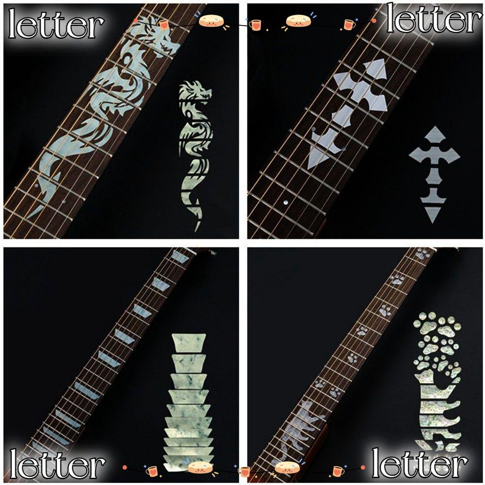 LETTER High Quality Fretboard Sticker 22 Styles Cross Inlay Decals ...