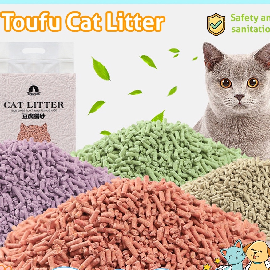 Premium Super Clumping Natural Cat Litter Tofu 6L/1.6KG Pasir Kucing ...