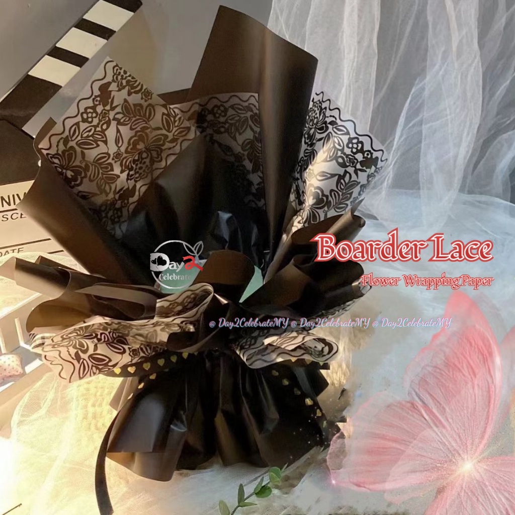 Border Lace Wrapping Paper Waterproof Bouquet Flower Paper Florist Gift ...
