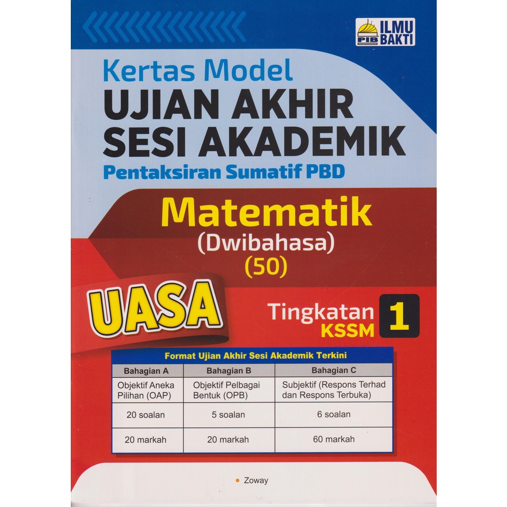 KERTAS MODEL UASA PENTAKSIRAN SUMATIF PBD MATEMATIK (DWIBAHASA ...