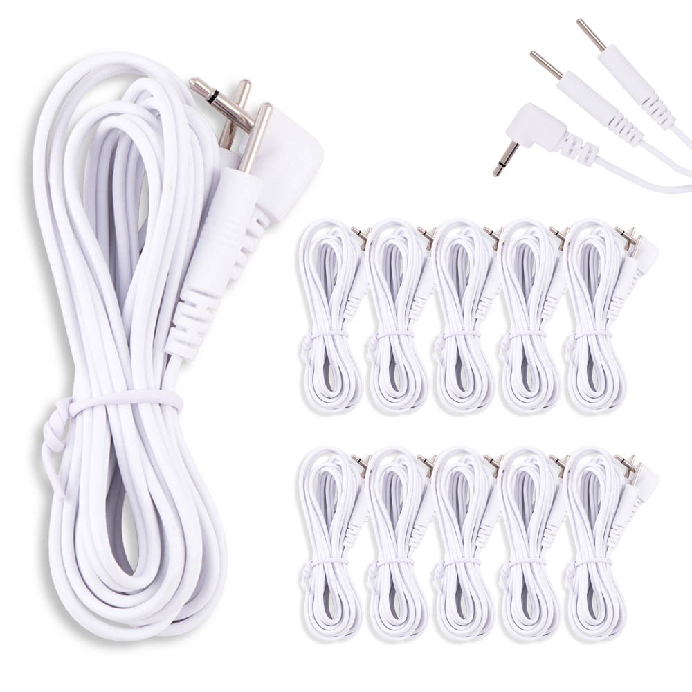 2 IN 1 Electrode Tens Pin Type Cable Conductive Line Wire Head 20mm for ...