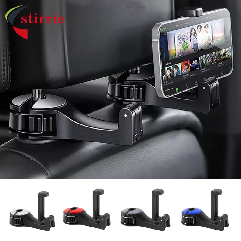 Universal 2in1 Car Seat Backrest Headrest Hook Hanger Back Seat Phone