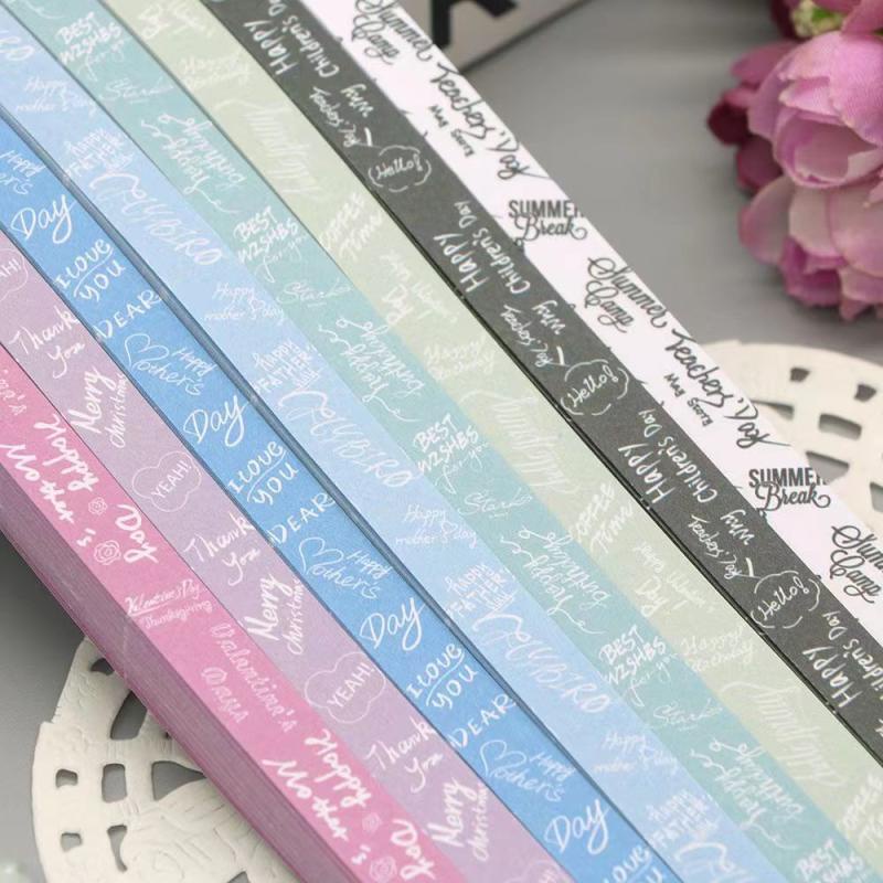 Star origami strip Lucky Star handmade paper带字母折星星纸纸条叠五角星星星折纸ins幸运星手工纸 ...
