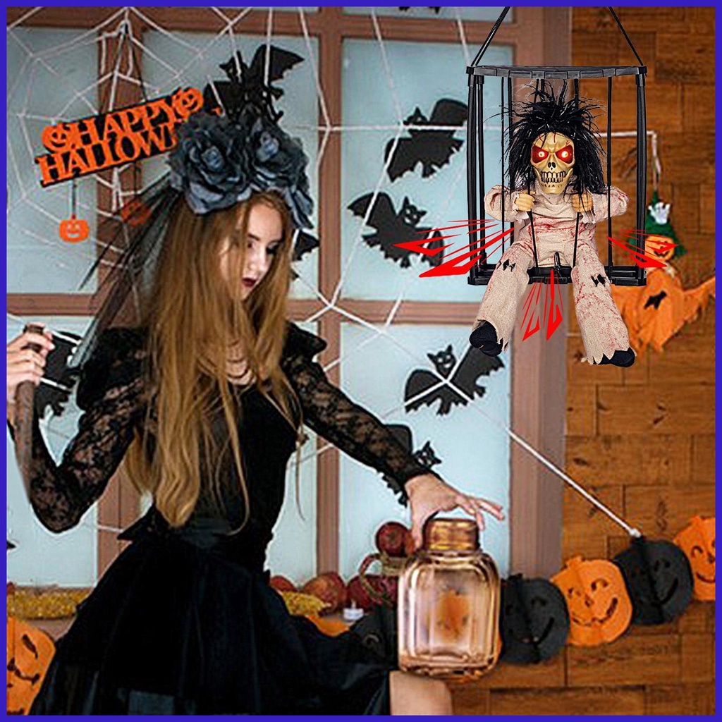 Halloween Animated Decorations Scary Skull Motion Activated Props For
