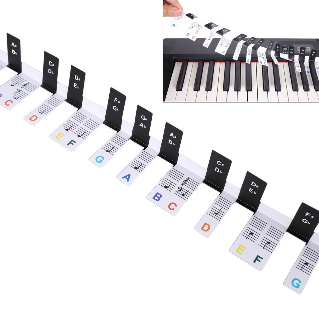 88 Keys Piano Keyboard Note Labels Marker Free Paste Upgraded Piano ...